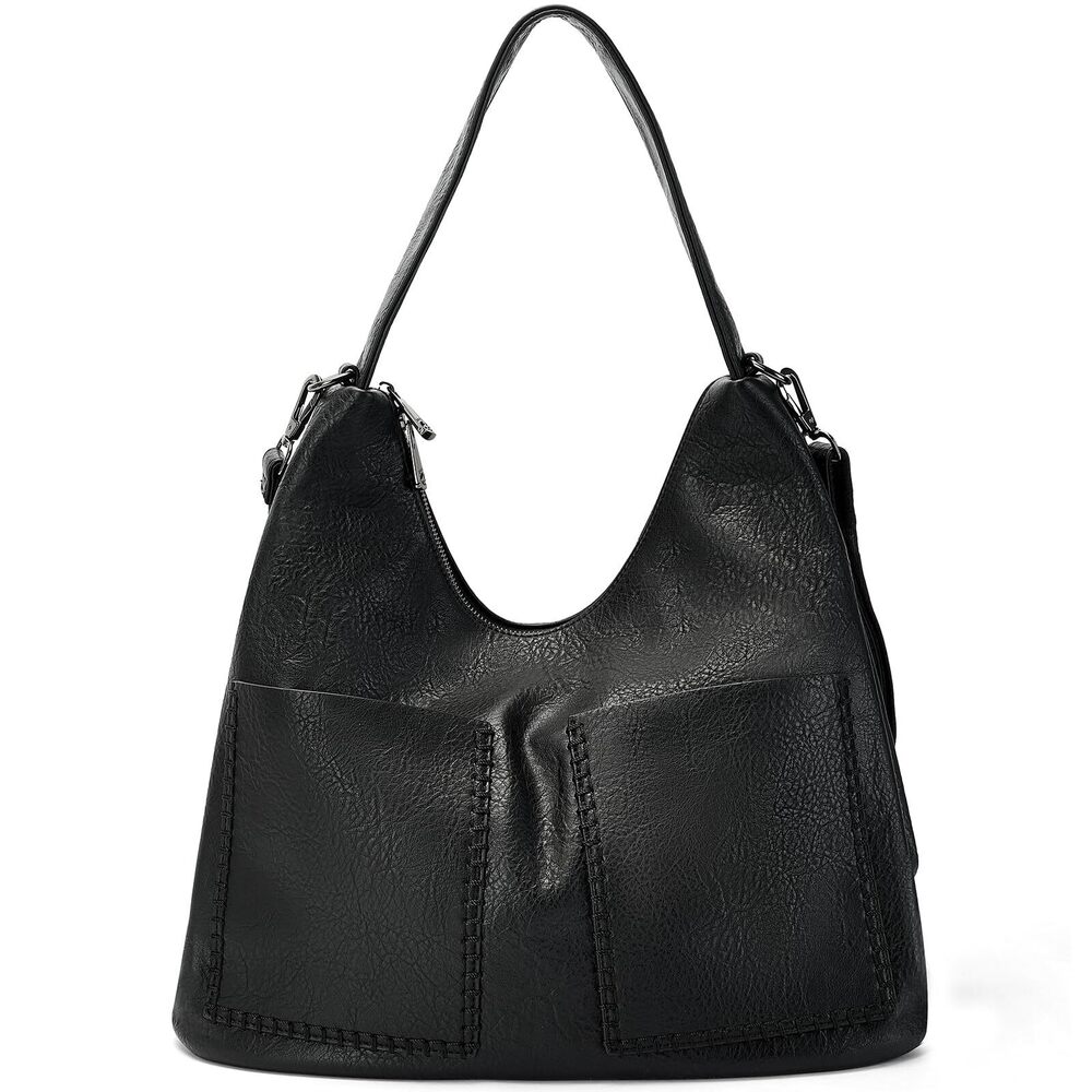1359 Tote Bag Casual Large Capacity PU Faux Leather Handbag for Daily
